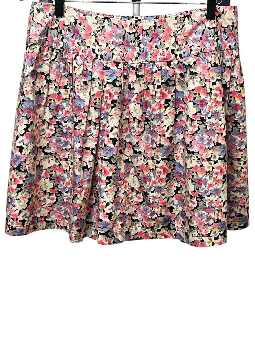 Vero Moda Floral Circle Skater Skirt in Pink, Purple & Cream